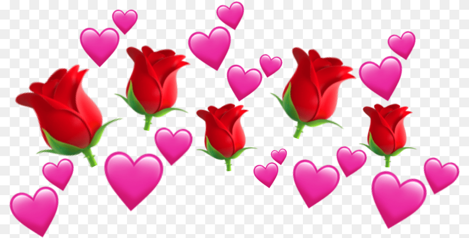 Crown Heartcrown Heart Emoji Rose Roseemoji Rose Crown Transparent Emoji, Flower, Petal, Plant, Art Free Png Download