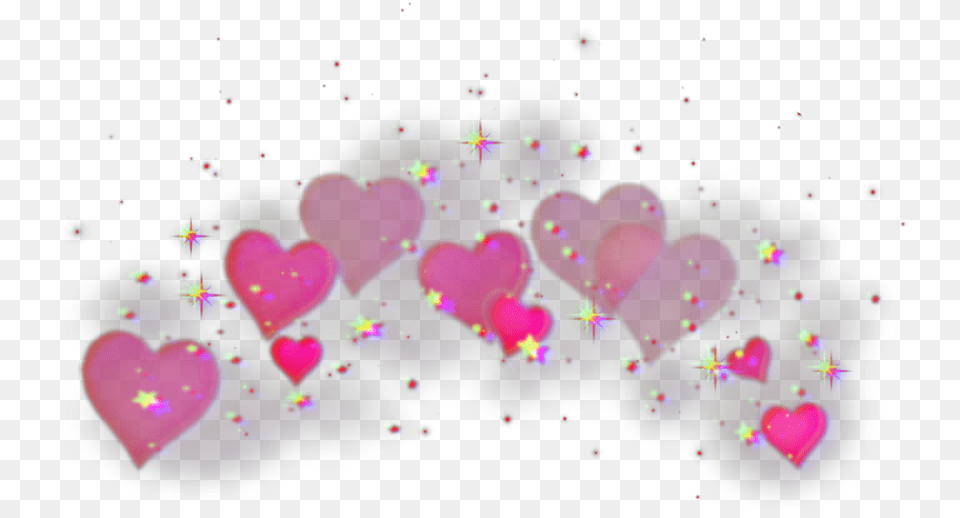 Crown Heartcrown Heart Glitch Red Green Blue Aesthetic Black Hearts, Purple, Light, Accessories, Ornament Free Transparent Png