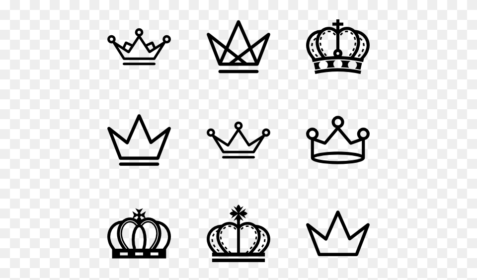 Crown Icons, Gray Png Image