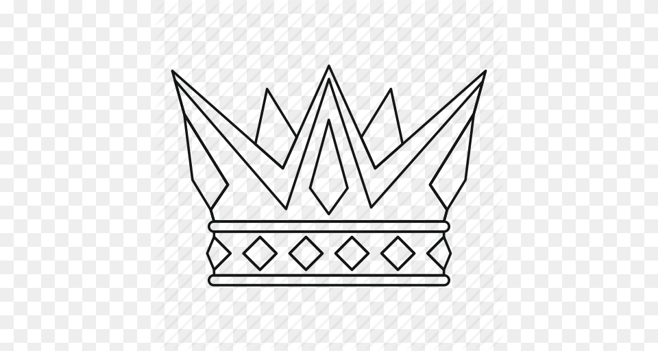Crown King Leader Line Outline Queen Thn, Accessories, Jewelry, Gate Free Transparent Png