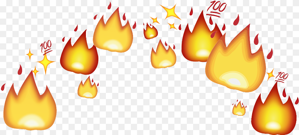 Crown Memezasf Fire Heartcrown Crown Heart Heart Fire Crown Emoji, Flame Free Png