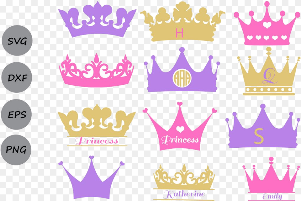 Crown Monogram Princess Crowns Clipart Transparent Simple Princess Crown Clipart, Accessories, Jewelry Png Image