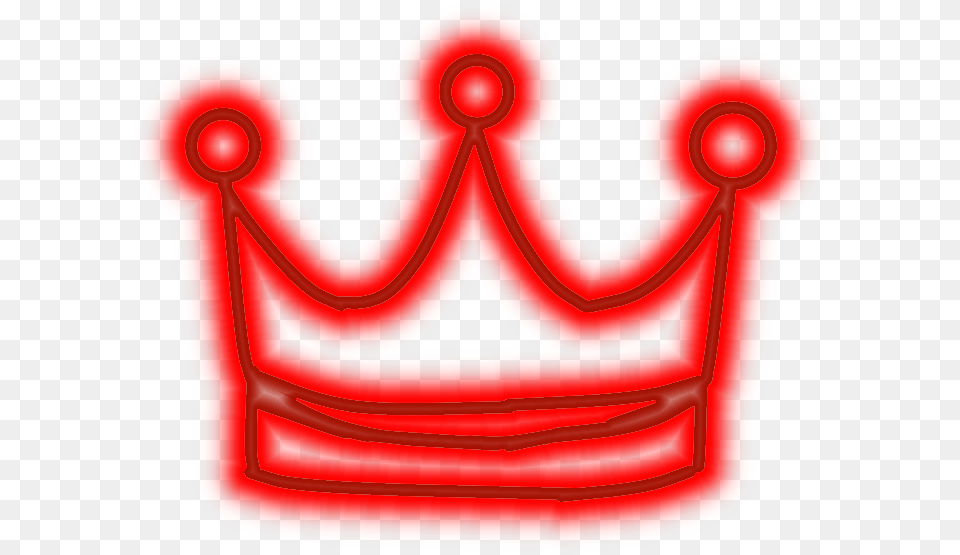 Crown Neon Glow Redglow Glowingcrown Edit Circle, Furniture, Food, Ketchup, Chair Free Png