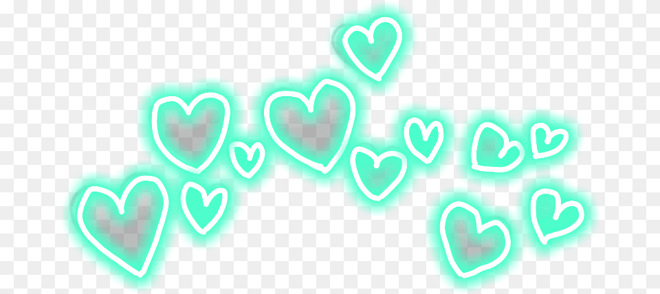 Crown Neon Heart Green Cute Corazon Heartcrown Heart, Light, Dynamite, Weapon, Turquoise Free Transparent Png