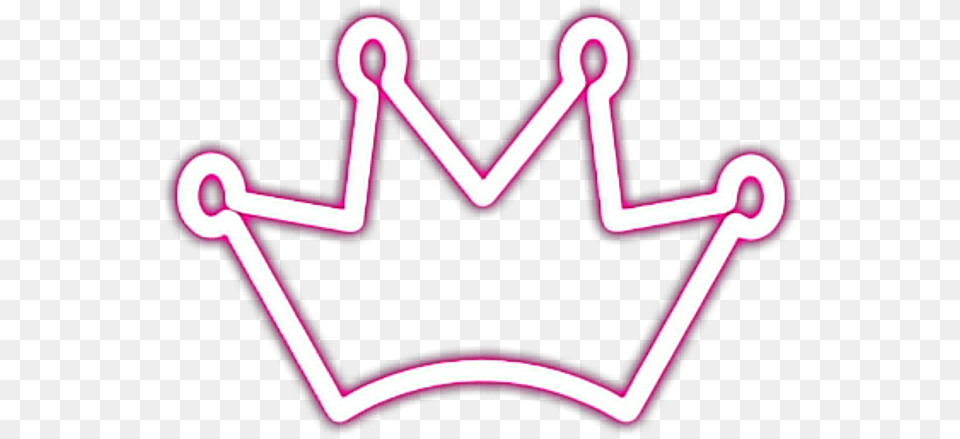 Crown Neon Princess Pink Freetoedit Transparent Crown, Light Png Image
