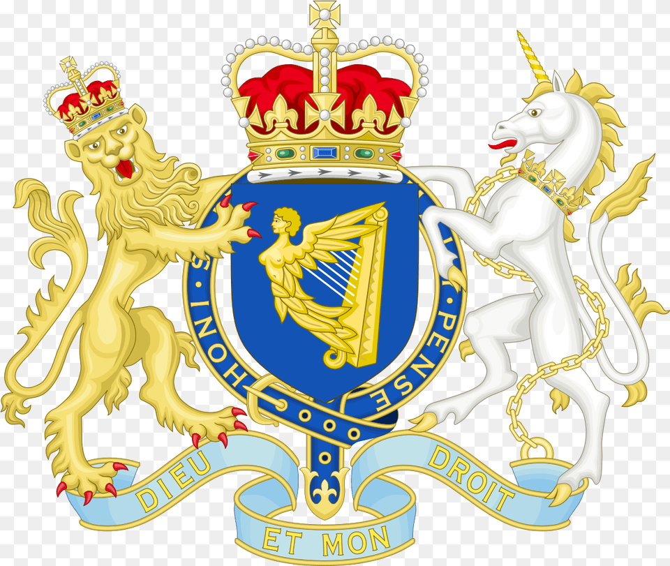 Crown Of Ireland Act 1542 British Royal Family Wappen, Emblem, Symbol, Logo, Person Png Image