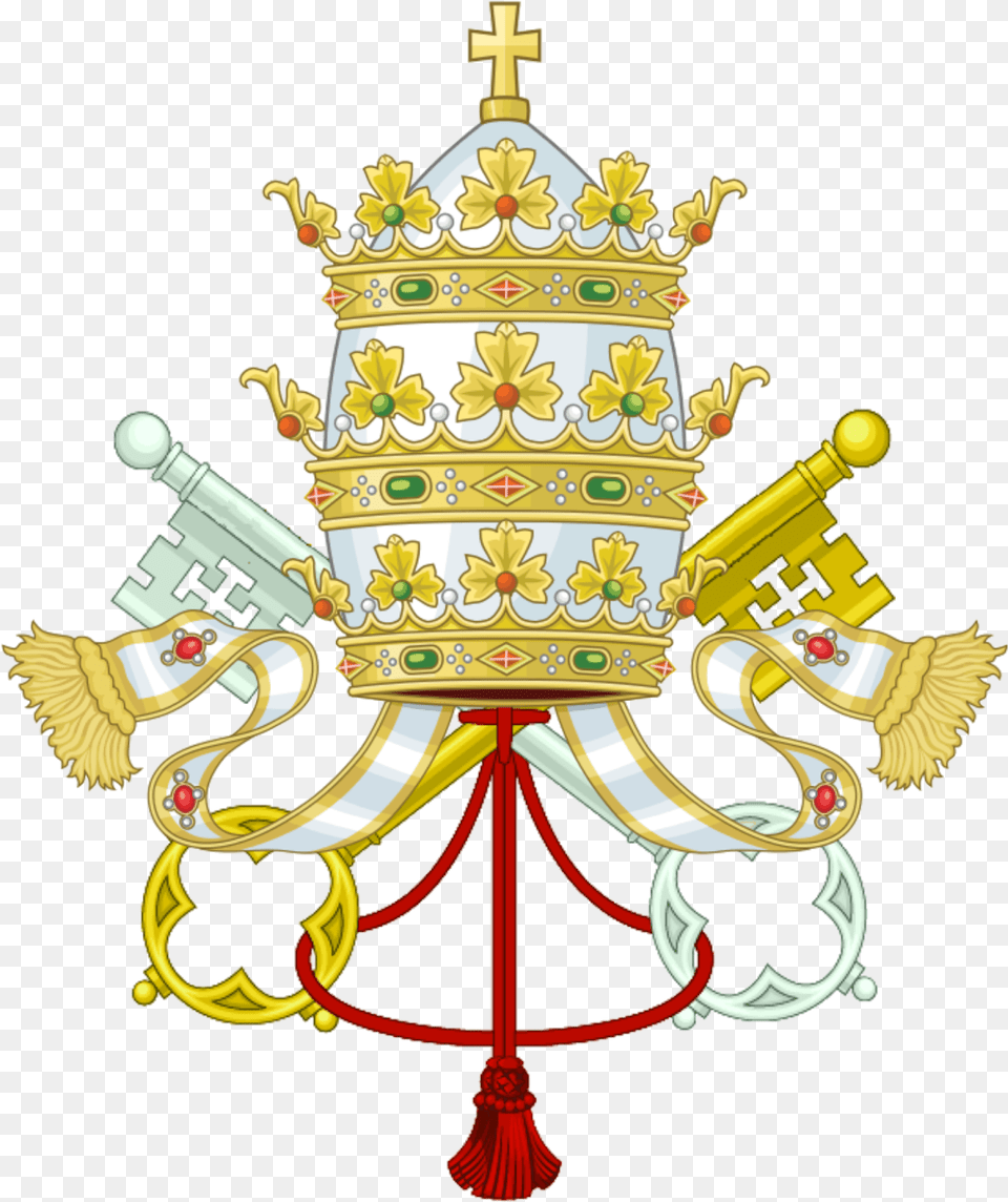 Crown Of Pope Heraldry, Emblem, Symbol, Chandelier, Lamp Png Image