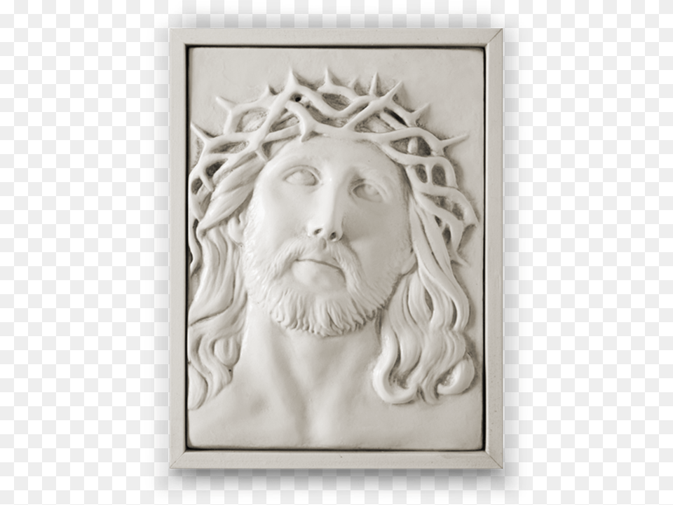 Crown Of Thorns Bisque Picture Frame, Art, Baby, Painting, Person Png Image