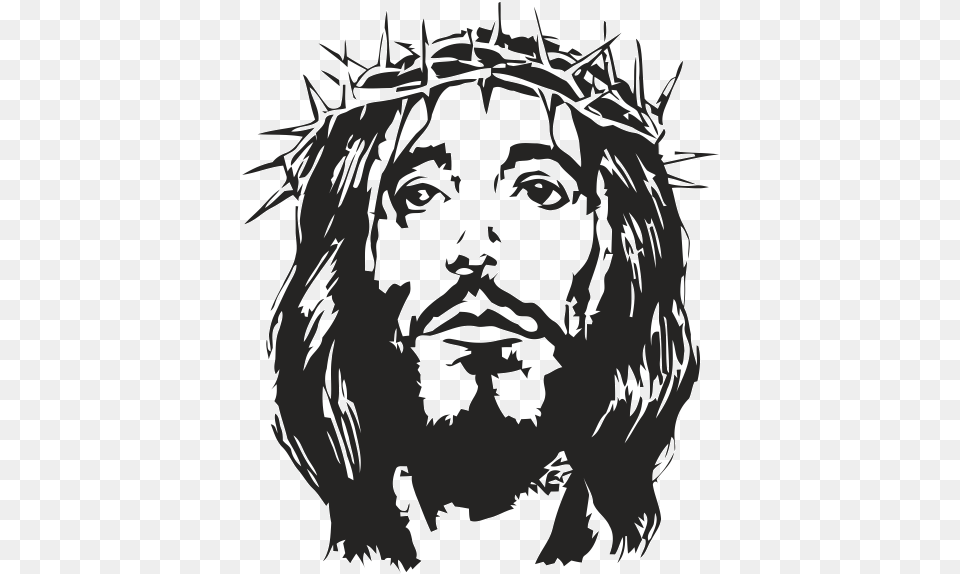 Crown Of Thorns Christianity Christian Cross Holy Face Szablony Jezusa W Drewnie Do Wycinania, Stencil, Art, Person, Drawing Png Image