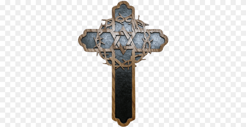 Crown Of Thorns Cross With Backer Christian Cross Full Corona De Espinas No Fondo, Symbol, Crucifix Free Png
