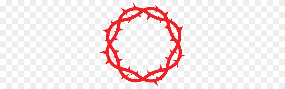 Crown Of Thorns Transfer Sticker, Oval Png