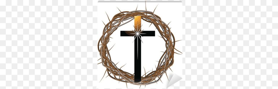 Crown Of Thorns Wall Mural Pixers Korona Cierniowa Rysunek, Cross, Symbol, Altar, Architecture Free Png Download