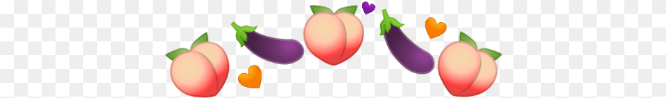 Crown Peach Booty Peachy Aesthetic Crown Aestheticcrown, Food, Produce, Fruit, Plant Free Png