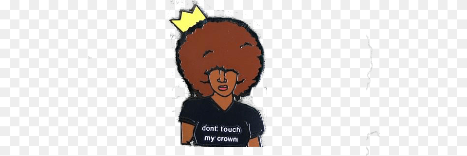 Crown Pin Cartoon Image With No Background Cartoon, Clothing, T-shirt, Person, Book Png