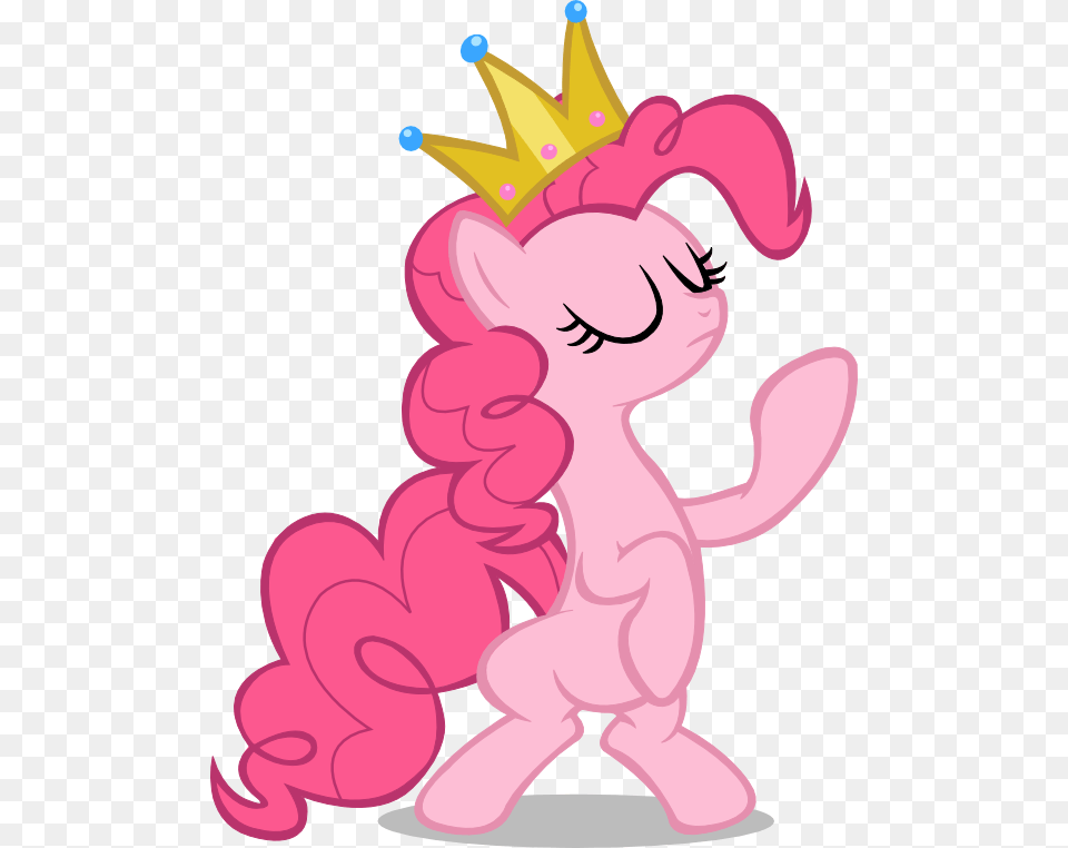 Crown Pinkie Pie Safe Simple Background Pinkie Pie In Crown, Cartoon, Face, Head, Person Free Png