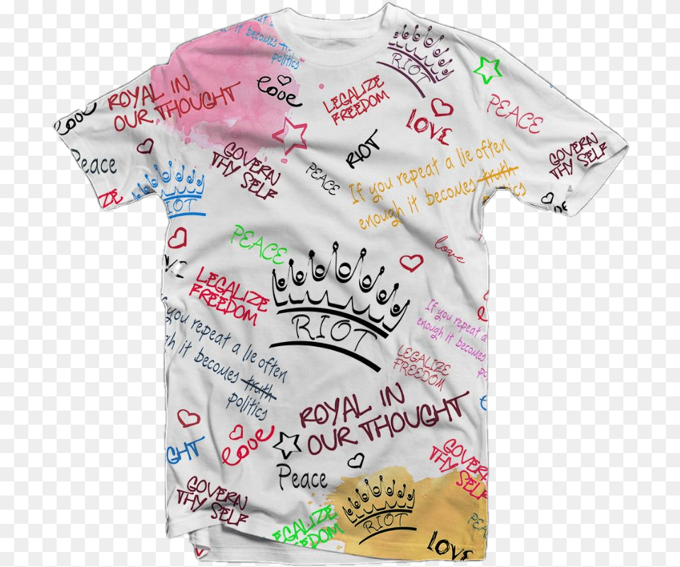 Crown Riot Graffiti Shirt, Clothing, T-shirt Free Png Download