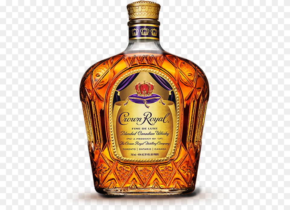 Crown Royal 1l Bottle Crown Royal Canadian Whisky, Alcohol, Beverage, Liquor, Cosmetics Png Image