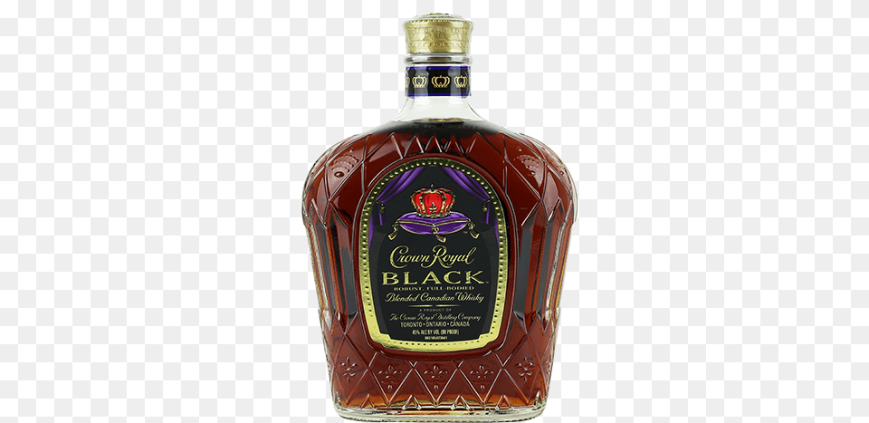 Crown Royal Black Whisky Crown Royal, Alcohol, Beverage, Liquor, Bottle Png Image