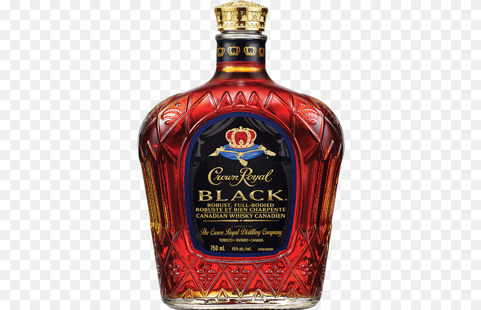 Crown Royal Black Whisky Crown Royal Black Bag, Alcohol, Beverage, Liquor, Bottle Free Transparent Png