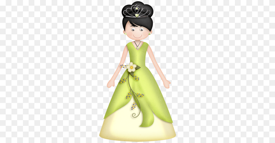 Crown Royal Clipart Girl Princess Clipart Black Haired, Clothing, Dress, Formal Wear, Figurine Free Png Download