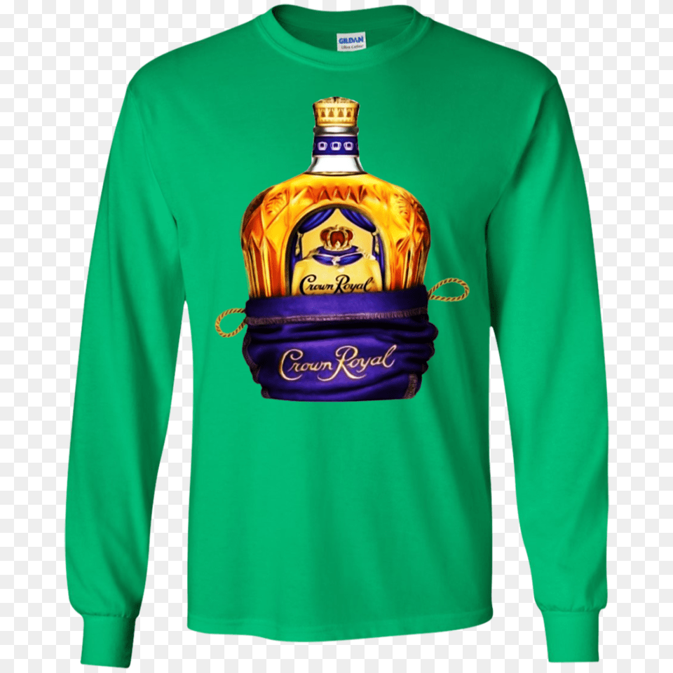 Crown Royal In A Bag Tee Sweatshirt, Long Sleeve, Clothing, Sleeve, Shirt Png