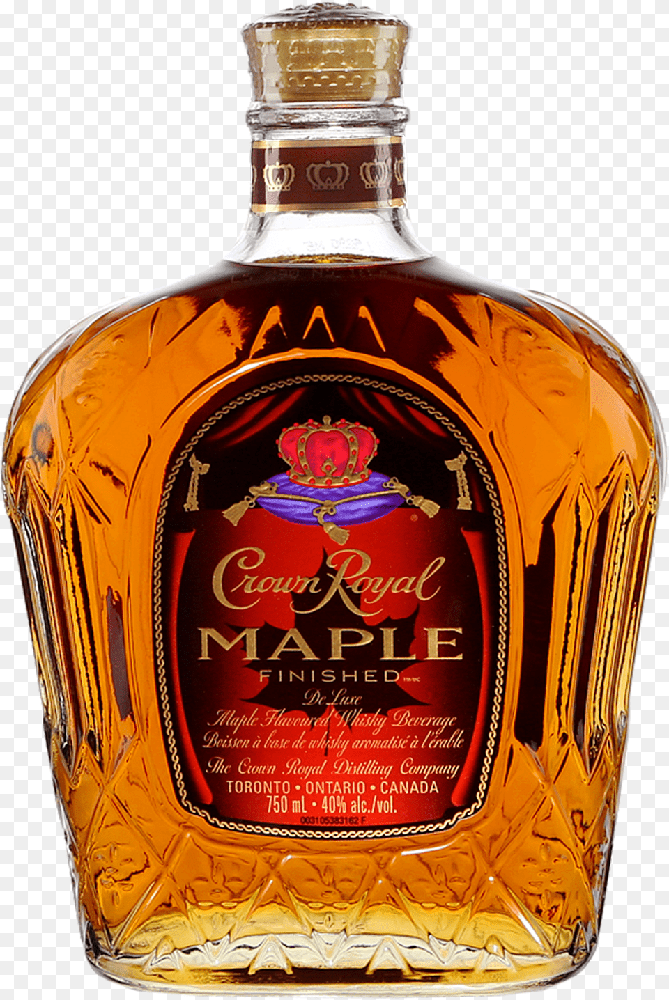 Crown Royal Maple Finished Glass Bottle, Alcohol, Beverage, Liquor, Whisky Png Image