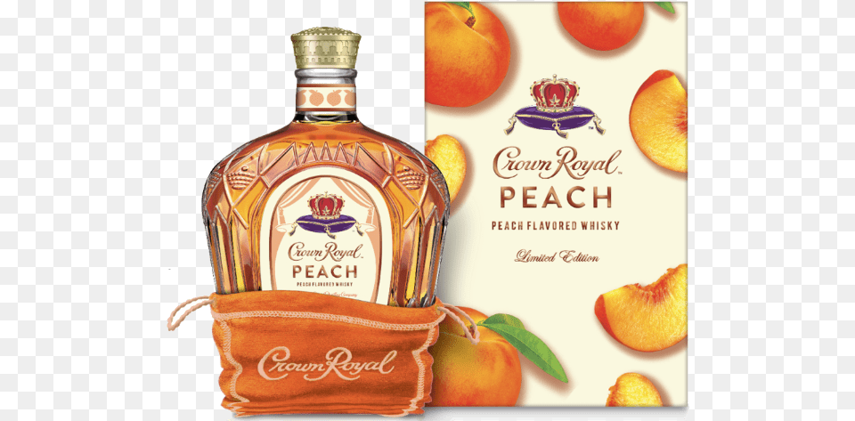 Crown Royal Peach Whiskey, Fruit, Plant, Food, Produce Free Transparent Png