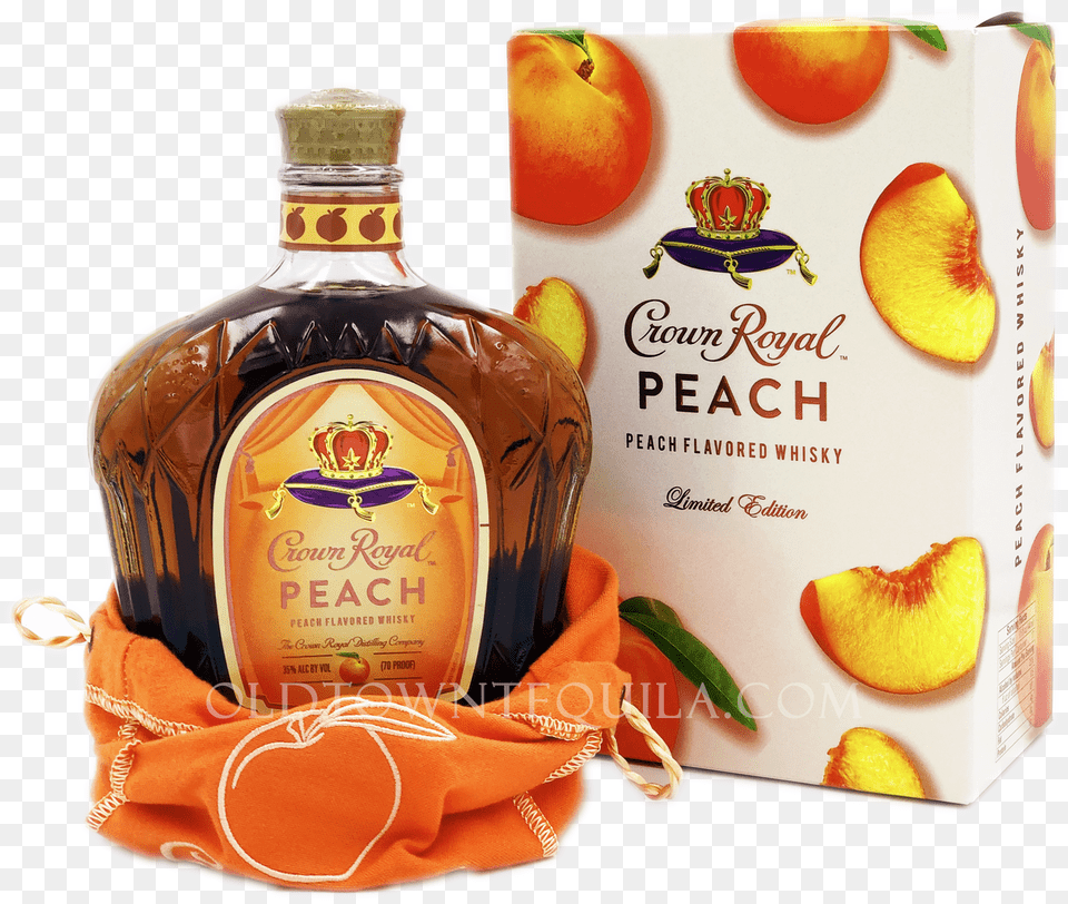 Crown Royal Peach Whiskey, Food, Fruit, Plant, Produce Png