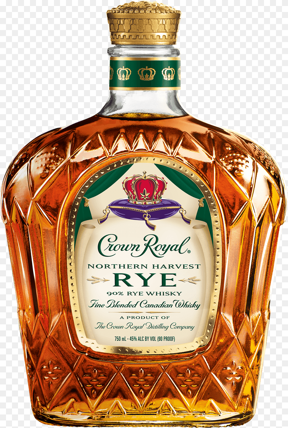 Crown Royal Whisky Crown Royal Harvest Rye, Alcohol, Beverage, Liquor, Bottle Free Transparent Png