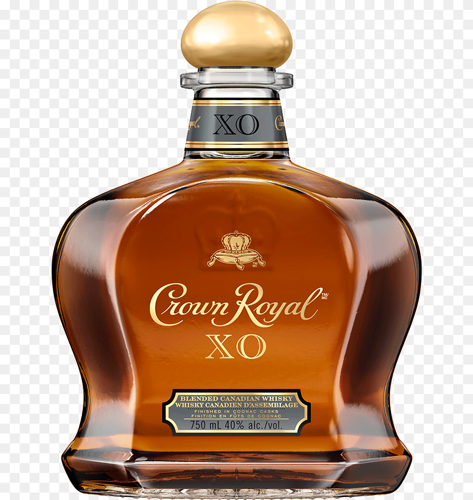 Crown Royal Xo Blended Canadian Whisky Crown Royal, Alcohol, Beverage, Liquor, Bottle Free Transparent Png