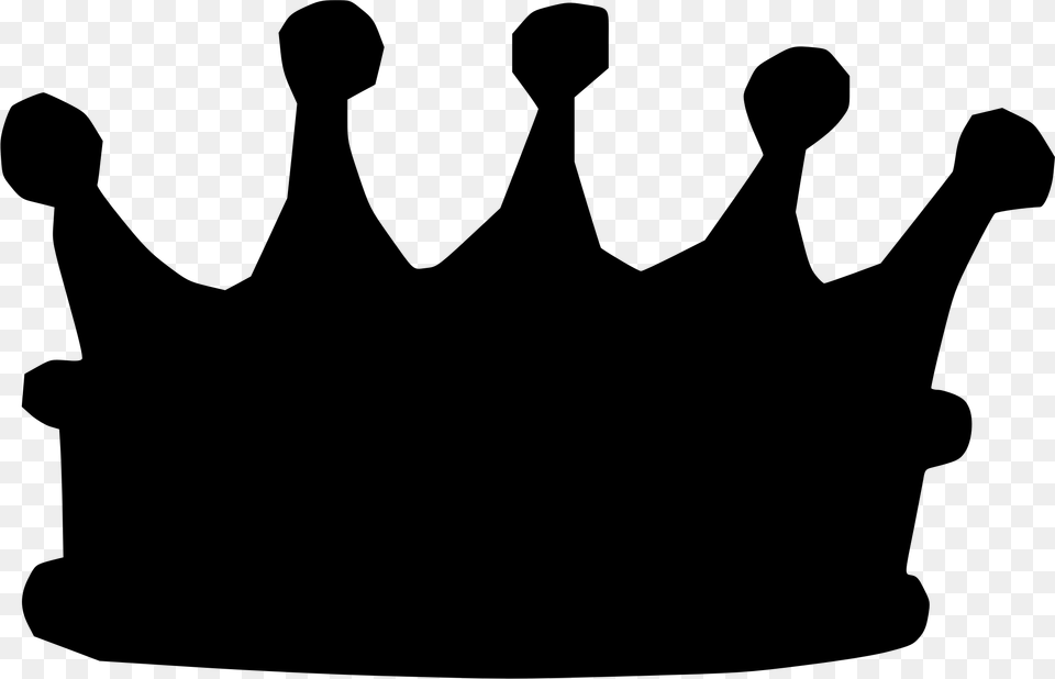 Crown Silhouette Clip Art, Gray Free Transparent Png