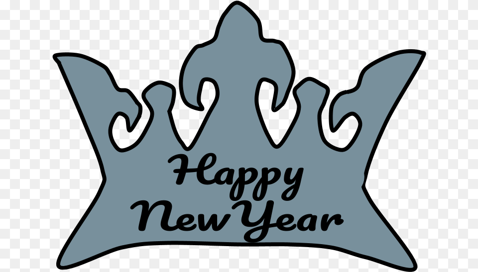 Crown Silver Happy New Year Lettering, Accessories, Jewelry, Blade, Dagger Free Transparent Png