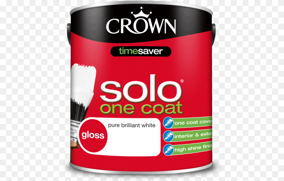 Crown Solo One Coat Glossdata Rimg Lazydata Blackburn Rovers, Brush, Device, Tool, Paint Container Png Image