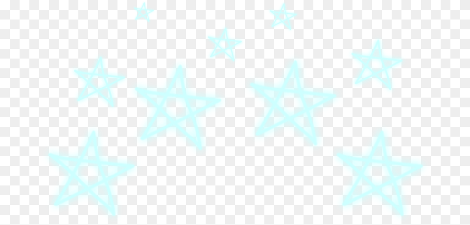 Crown Starcrown Stars Star Blue Blueneon Neon Star, Star Symbol, Symbol, Animal, Cat Free Png