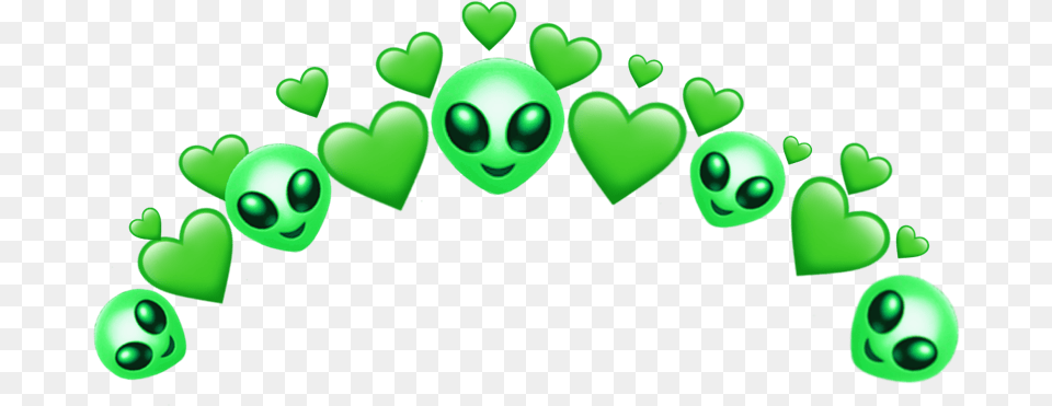 Crown Tiara Princess Qween King Alien Space Green Heart Emoji Accessories, Gemstone, Jade, Jewelry Free Transparent Png