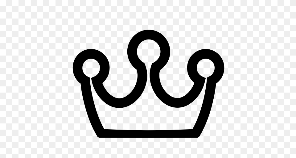 Crown Unified Size Size Stroke Icon With And Vector Format, Gray Png Image