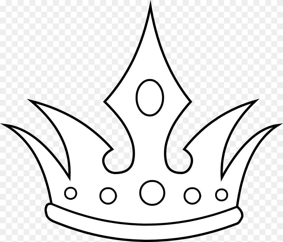 Crown White And Black, Accessories, Jewelry, Bow, Weapon Free Transparent Png