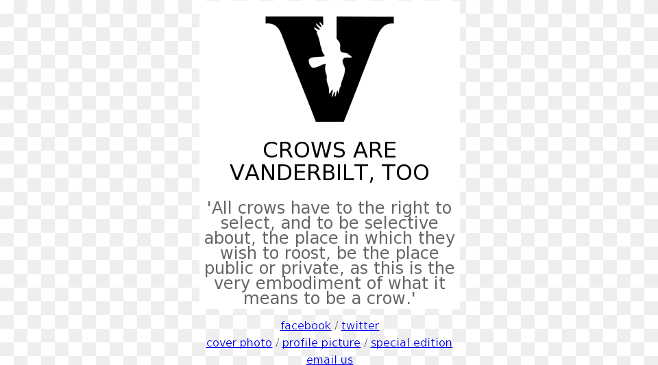 Crows Are Vanderbilt Too Competitors Revenue And Poster, Advertisement, Smoke Pipe, Text, Baby Png