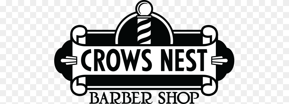 Crows Nest Barbershop Logo Barber Shop, Stencil, Text, Dynamite, Weapon Free Transparent Png