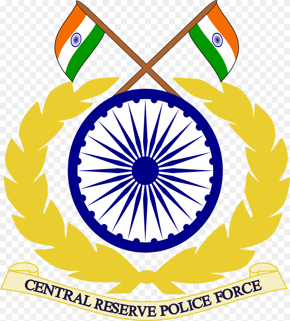 Crpf Logo Central Reserve Police Force Crpf Logo, Machine, Wheel, Emblem, Symbol Png