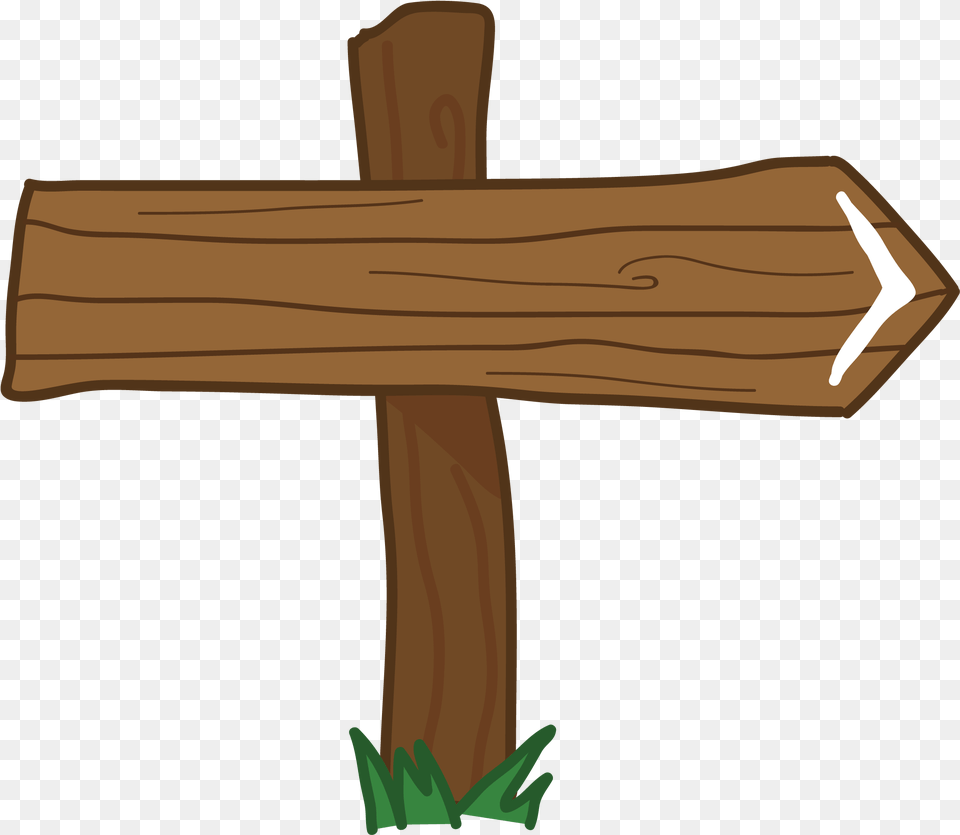 Crucifix Clipart Brown For Cartoon Wooden Arrow, Cross, Symbol, Device, Hammer Png