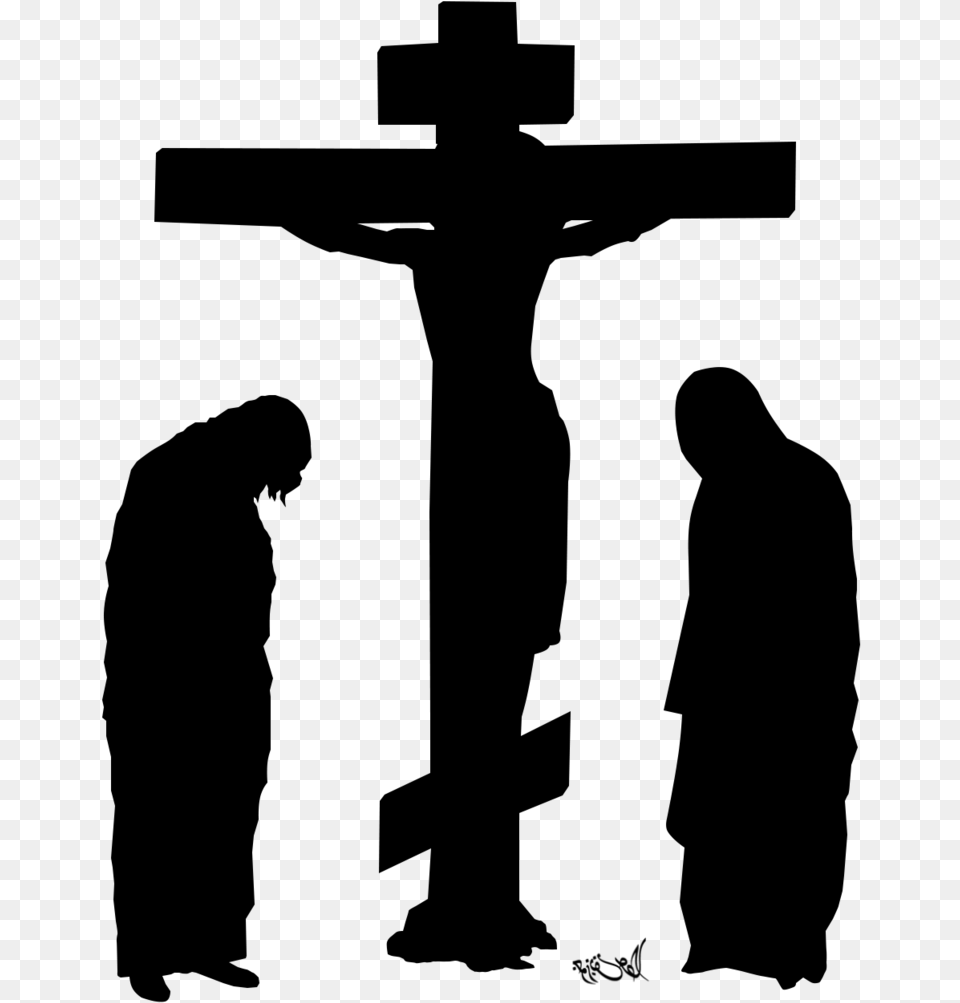 Crucifix Human Behavior Silhouette Cross, Gray Png