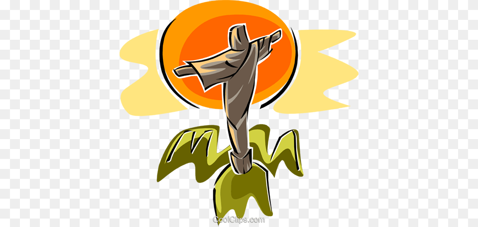 Crucifix On Mountain Royalty Vector Clip Art Illustration, Symbol Png Image