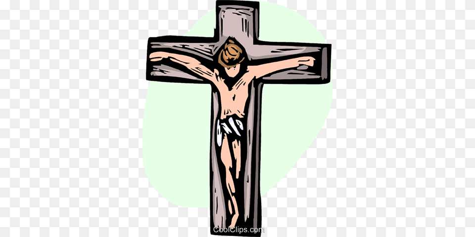 Crucifix Royalty Vector Clip Art Illustration, Cross, Symbol, Person, Face Png Image