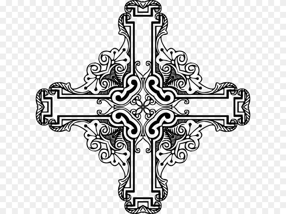 Crucifix Vector Ornate Vintage Crucifix Clipart, Cross, Symbol Free Png Download