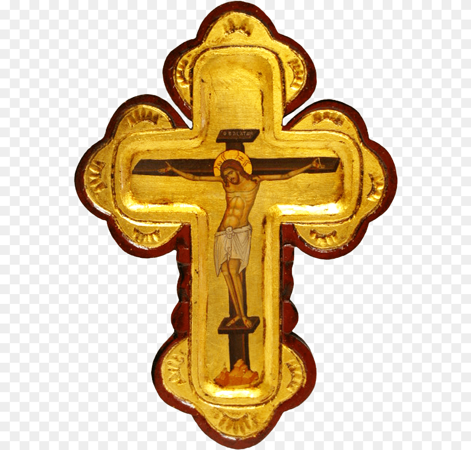 Crucifixion Brass Jesus Brass Gold Jesus Cross, Symbol, Adult, Male, Man Free Png Download