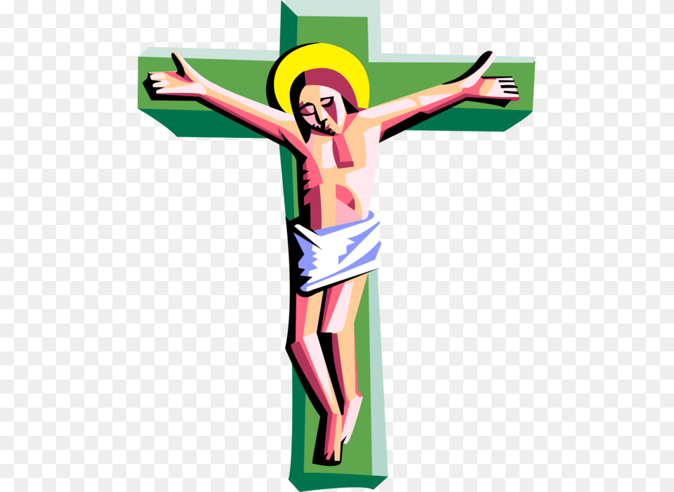Crucifixion With Christ On The Cross, Symbol, Crucifix, Face, Head Png