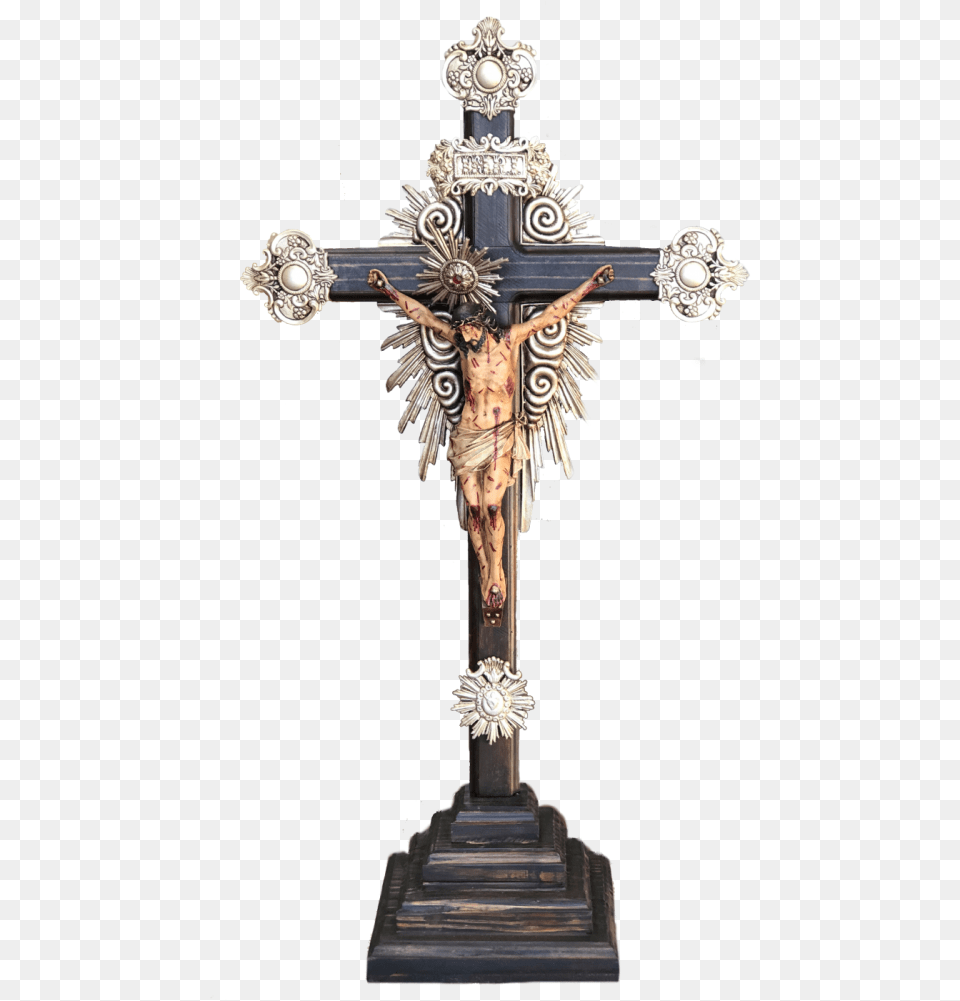 Crucifixo Barroco Com Base Crucifix, Cross, Symbol, Adult, Female Png