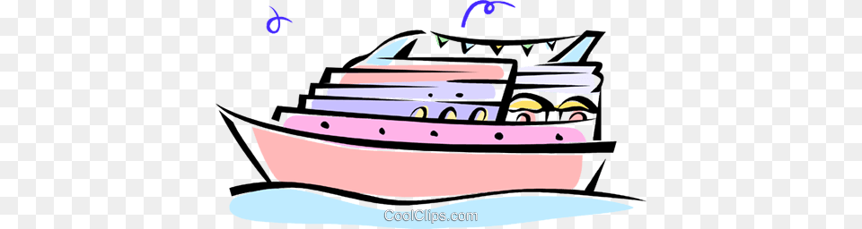 Cruise Boat Royalty Vector Clip Art Illustration, Transportation, Vehicle, Yacht, Canoe Free Png