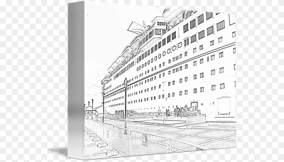 Cruise Drawing Liner Cruiseferry, Water, Waterfront, Architecture, Building Free Png